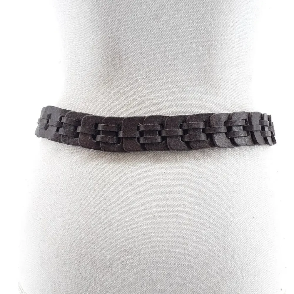 CK Calvin Klein Jeans Chain Link Brown Maroon Size Small